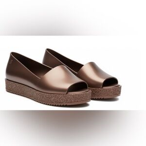 Melissa Chrome Metallic Vegan Y2k Jelly Platform Slides shoes